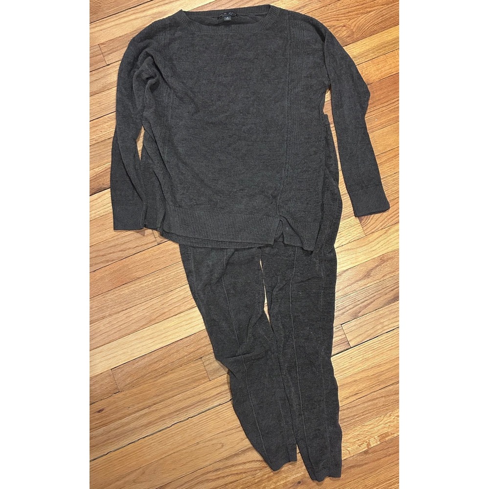 Barefoot Dreams CozyChic Ultra Lite Top Pants Set Gray Small Loungewear Hygge